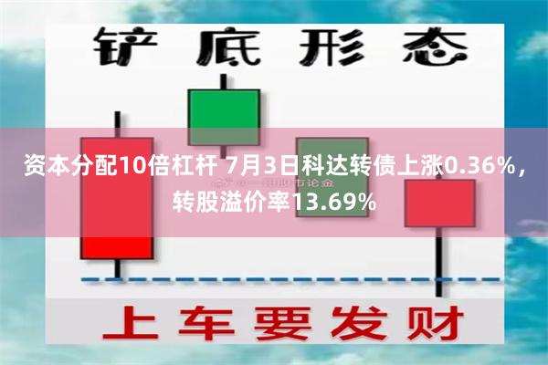 资本分配10倍杠杆 7月3日科达转债上涨0.36%，转股溢价